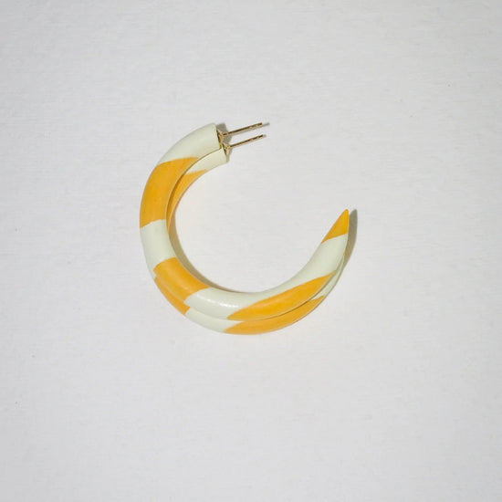 earrings - small hoop - stripe by binky and lulu