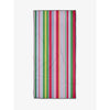 microfiber beach towel - line it up melon by geometry house