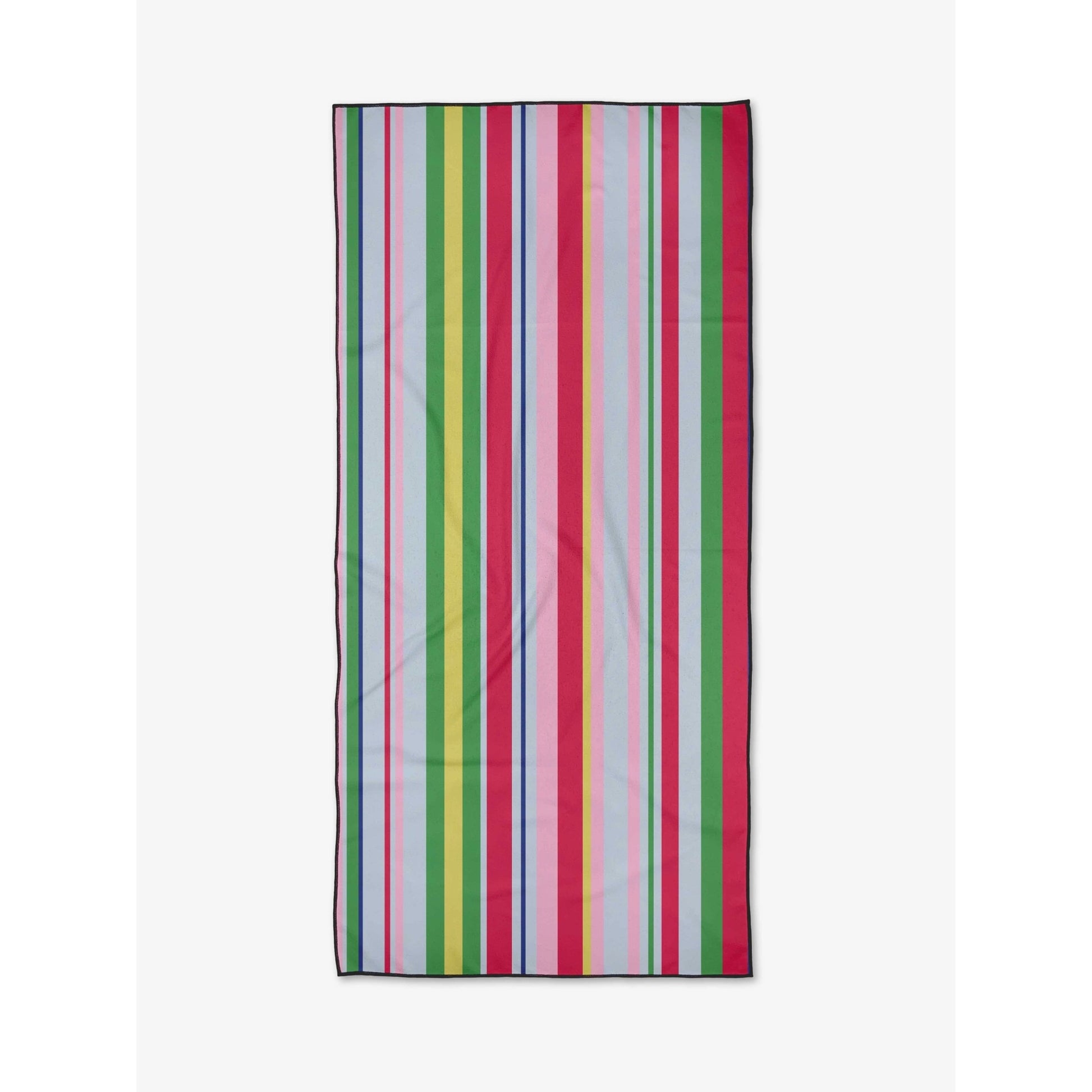 microfiber beach towel - line it up melon by geometry house
