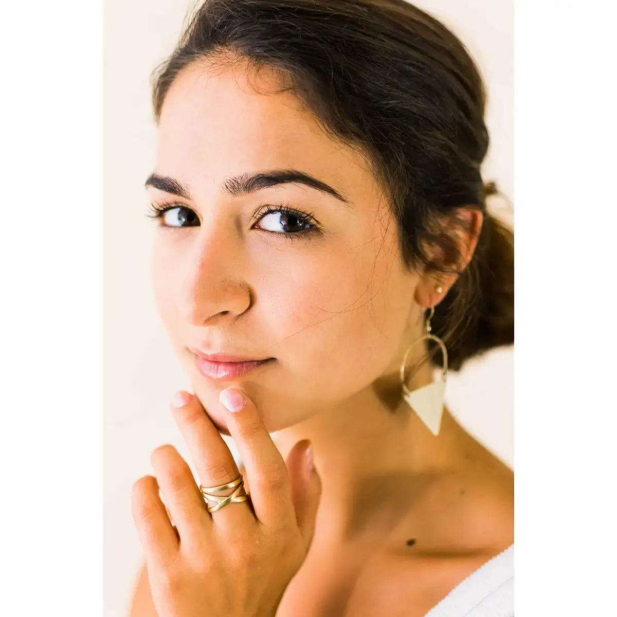 ring - linear x - gold by worldfinds
