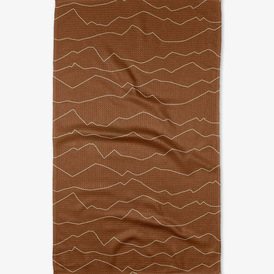 microfiber tea towel - lined mountains by geometry house