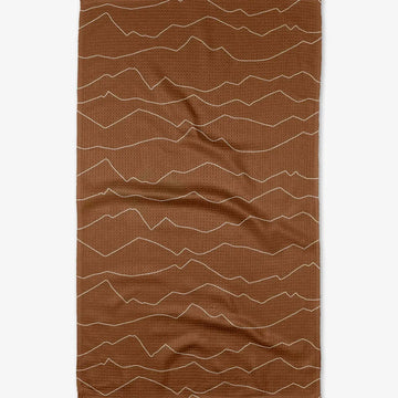 microfiber tea towel - lined mountains by geometry house