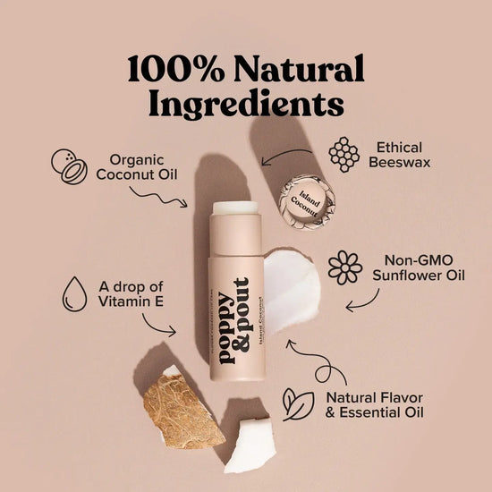 lip balm - 100% recyclable tube by poppy & pout