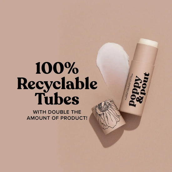 lip balm - 100% recyclable tube by poppy & pout