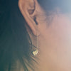 earrings - safety pin heart hoop - 18kgp by peter and june