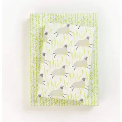 wrapping paper - 2-sided eco - little lambs by wrappily eco gift wrap co.