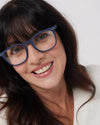 glasses readers - #e trapezoid - navy by izipizi