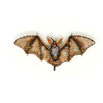 brooch pin - long eared bat by trovelore