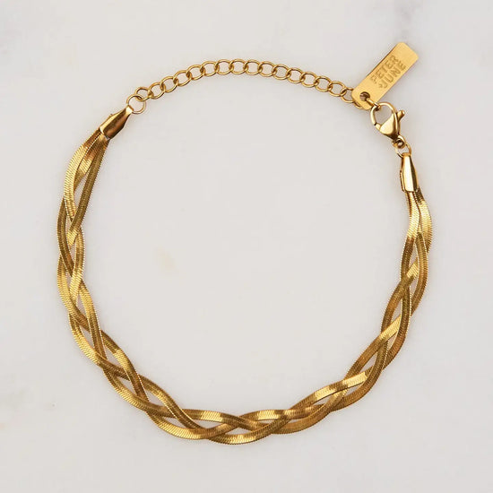 bracelet - twisted loom - 18kgp by peter and june
