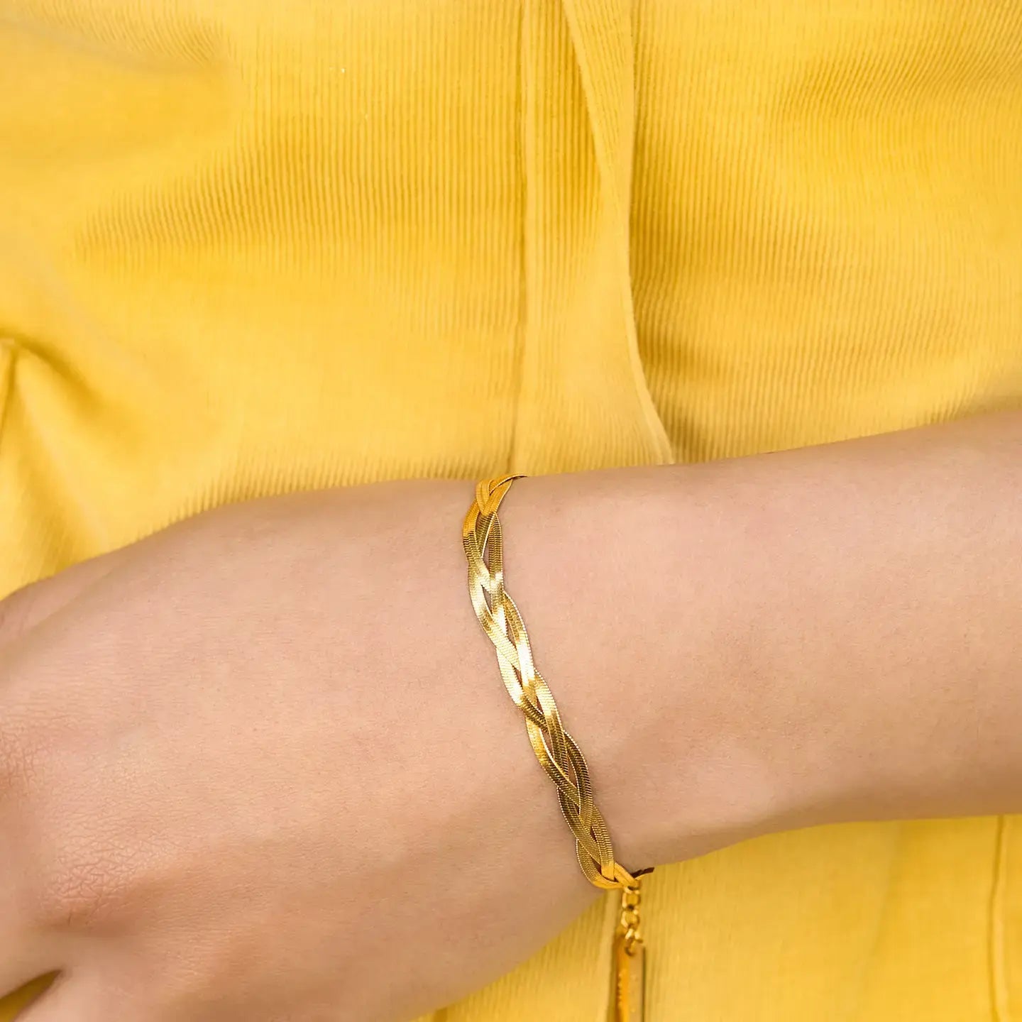 bracelet - twisted loom - 18kgp by peter and june