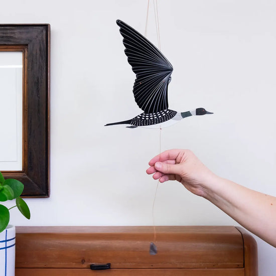 mobile - flying - loon by tulia's artisan gallery
