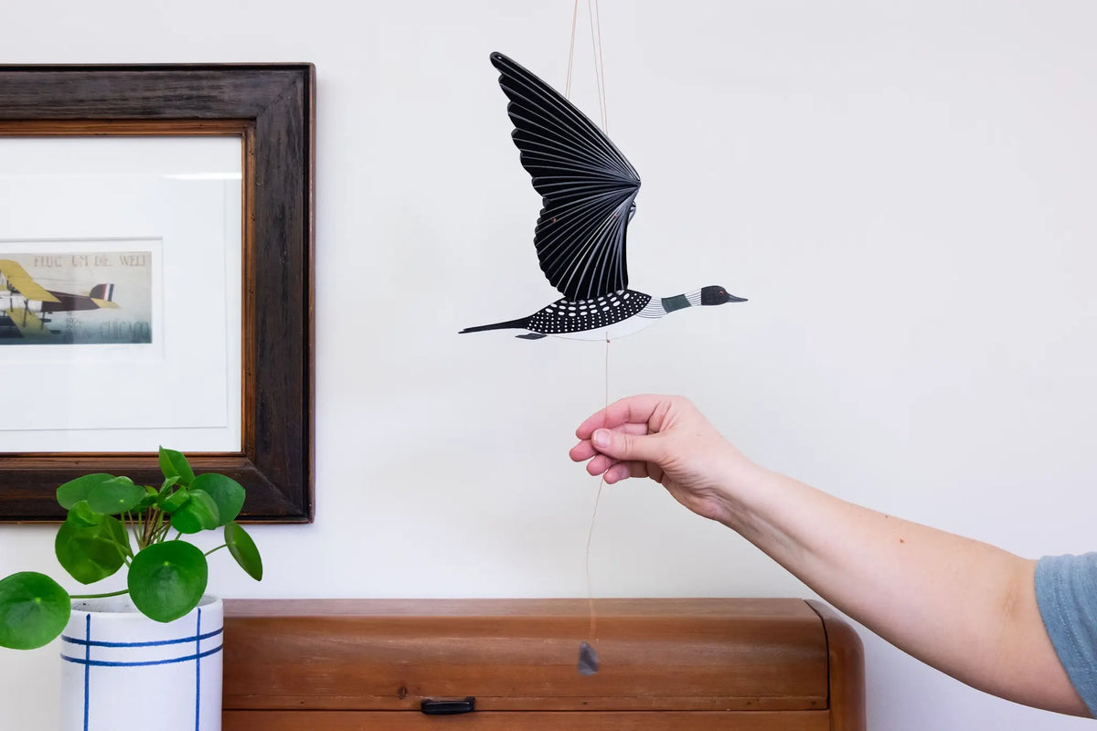 mobile - flying - loon by tulia's artisan gallery