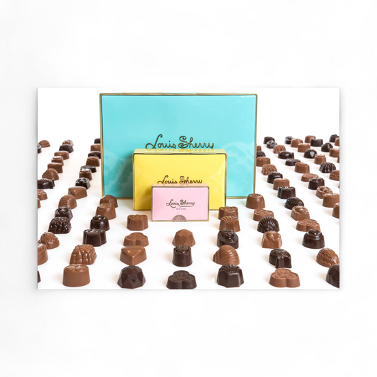 candy - 12-pc chocolate tin - vreeland red by the louis sherry company