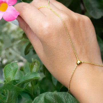 hand chain - love connection - 18kgp by peter and june