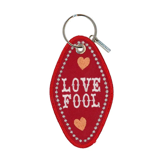 keychain - embroidered - love fool (clown) by patch ya later