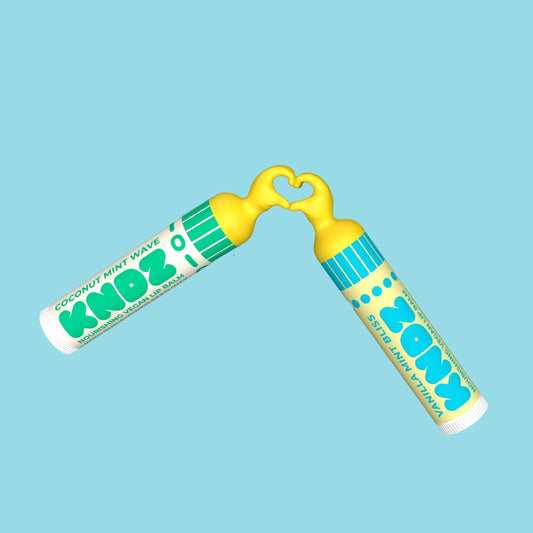 lip balm set - love - vanilla mint bliss + coconut mint wave by kndz