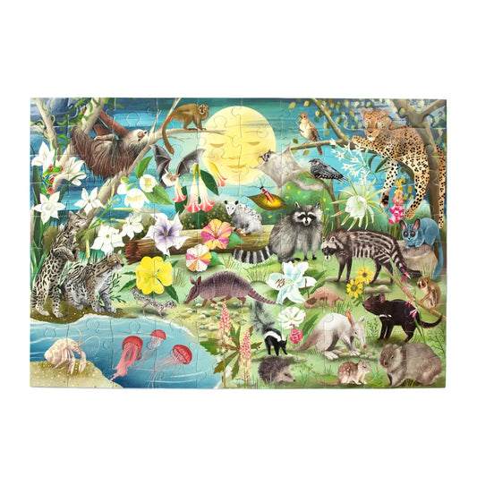 puzzle - 100-piece - love of nocturnal life by eeboo