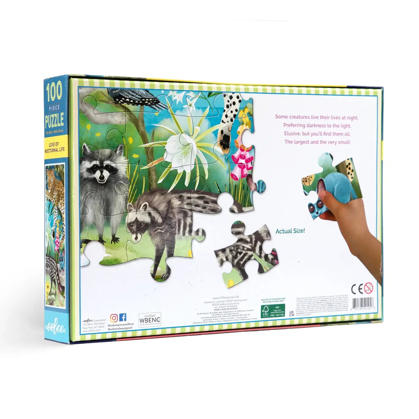 puzzle - 100-piece - love of nocturnal life by eeboo