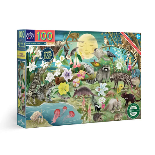puzzle - 100-piece - love of nocturnal life by eeboo
