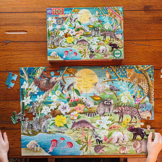 puzzle - 100-piece - love of nocturnal life by eeboo
