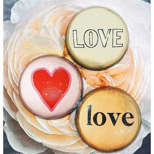paperweight - crystal dome - love outline by ben's garden