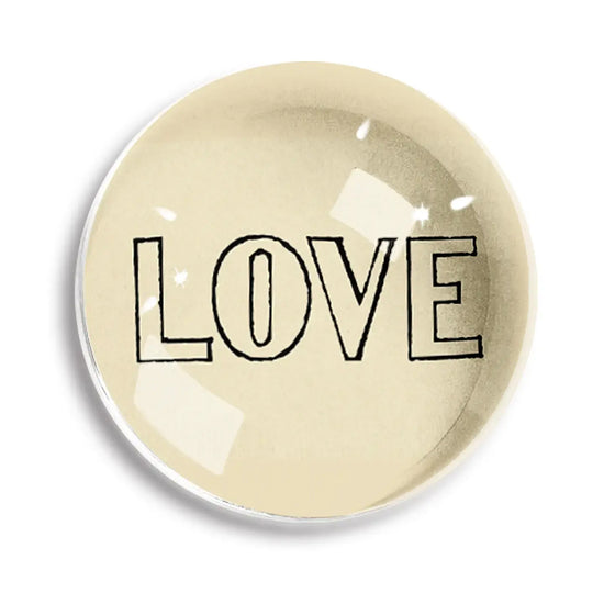 paperweight - crystal dome - love outline by ben's garden