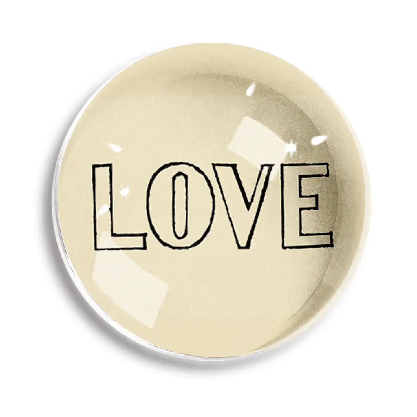 paperweight - crystal dome - love outline by ben's garden