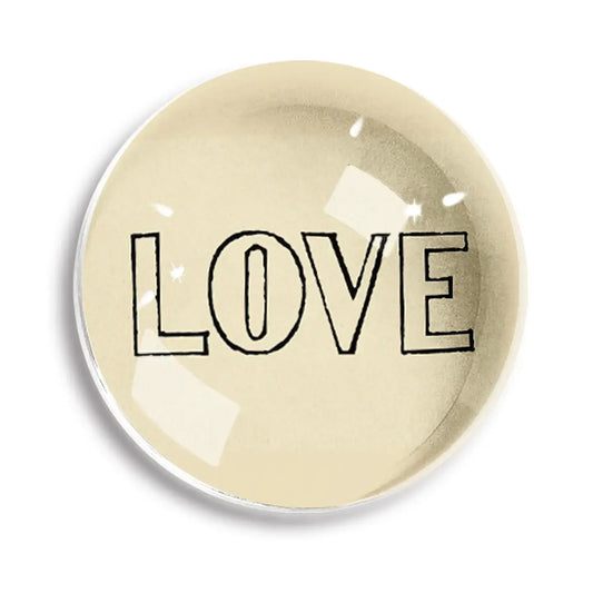 paperweight - crystal dome - love outline by ben's garden