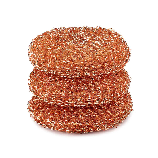 sponge set - copper scrubbers - antimicrobial by full circle home