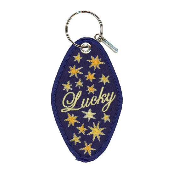keychain - embroidered - lucky star by patch ya later