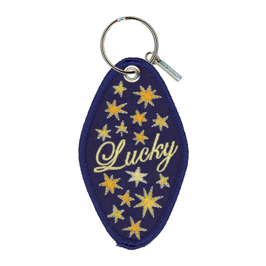 keychain - embroidered - lucky star by patch ya later