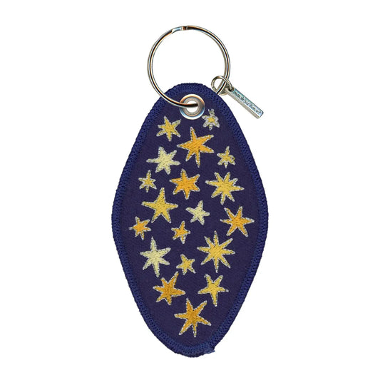 keychain - embroidered - lucky star by patch ya later