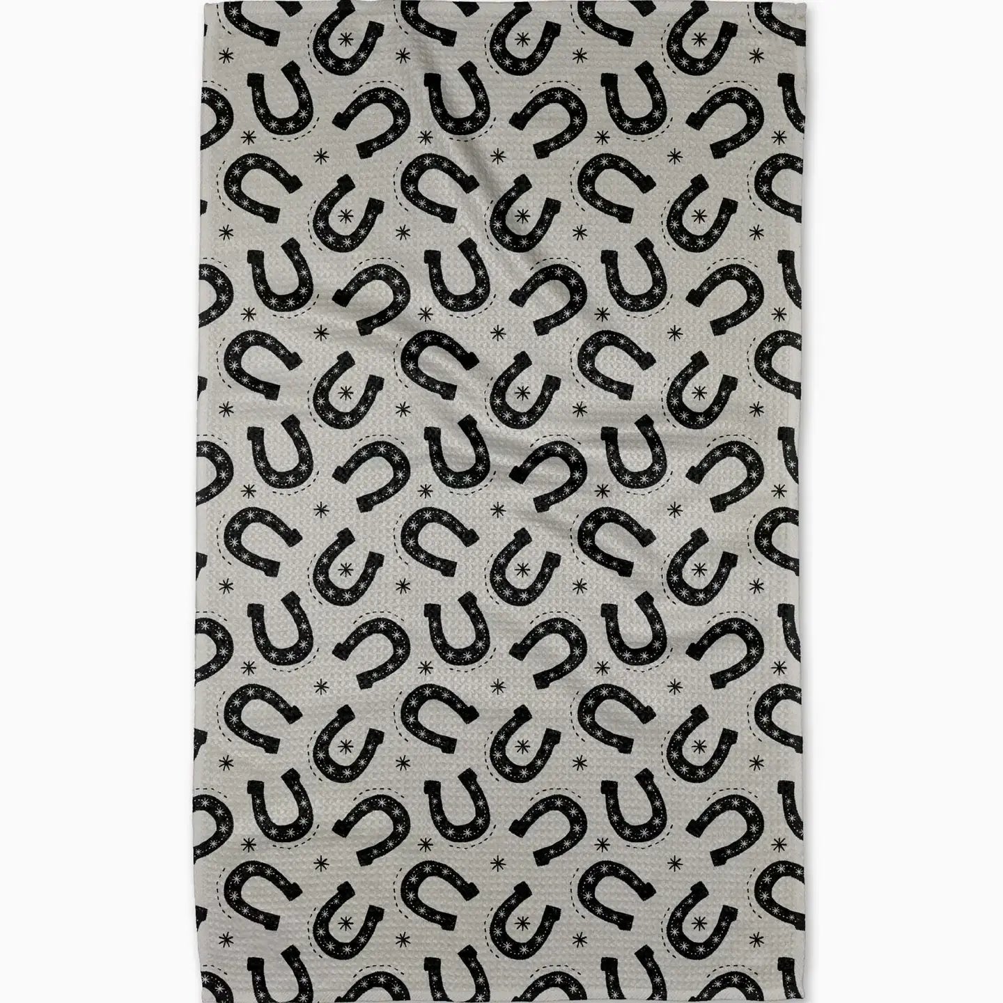 tea towel - microfiber - lucky stride horseshoes by geometry house