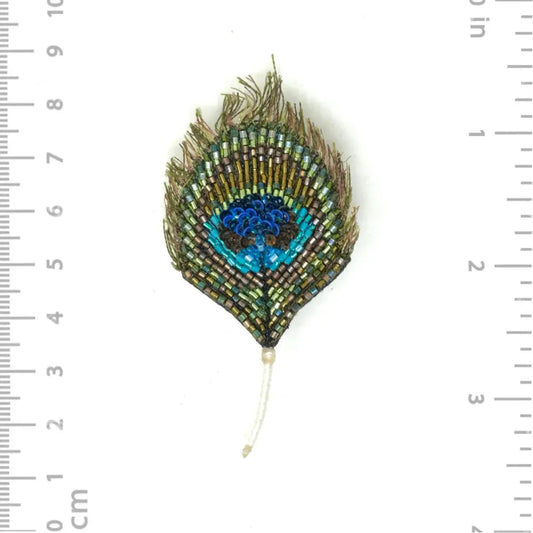 brooch pin - luminous peacock feather by trovelore