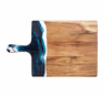 cheeseboard - acacia & resin - navy + white + metallic by lynn & liana serveware