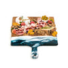 cheeseboard - acacia & resin - navy + white + metallic by lynn & liana serveware