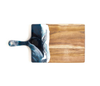 cheeseboard - acacia & resin - navy + white + metallic by lynn & liana serveware