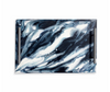 serving tray - handled - acrylic + resin - navy white metallic by lynn & liana serveware