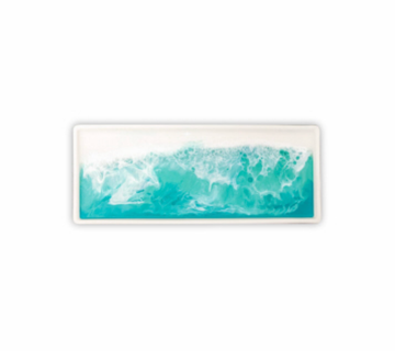 ceramic serving tray - caribbean blue by lynn & liana serveware
