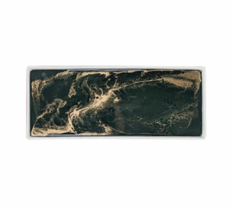 ceramic serving tray - jade green by lynn & liana serveware