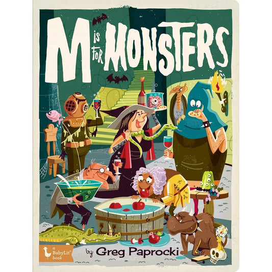 board book - alphabet - m is for monsters by gibbs smith