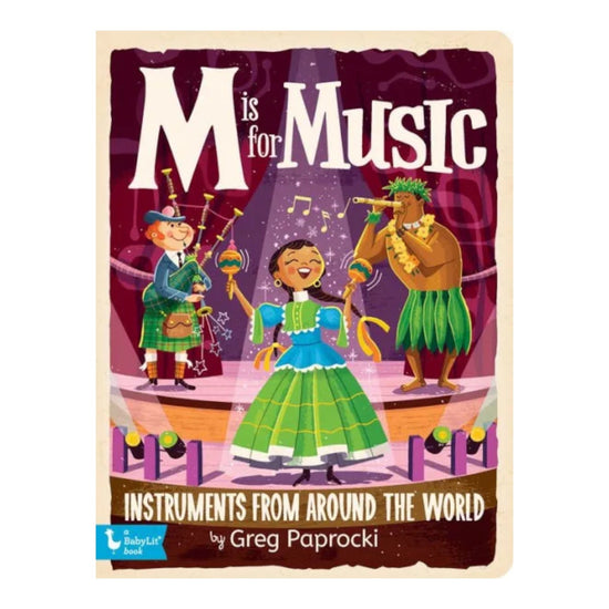 board book - alphabet - m is for music by gibbs smith