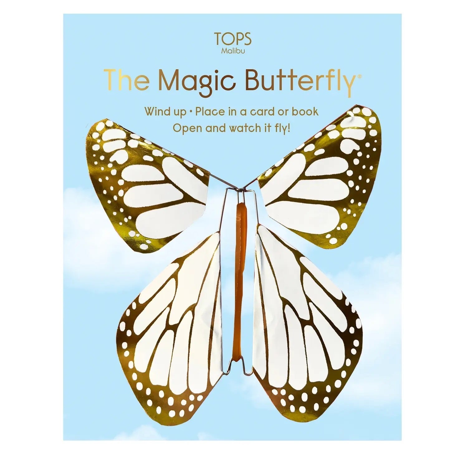 magic butterfly - blue sky card by tops malibu