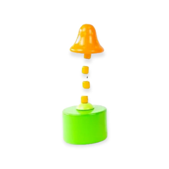 toy - push puppet - mushroom - top color by jack rabbit creations