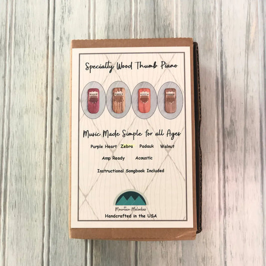 thumb piano - mahogany wood by mountain melodies, llc