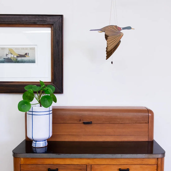 mobile - flying - mallard duck by tulia's artisan gallery