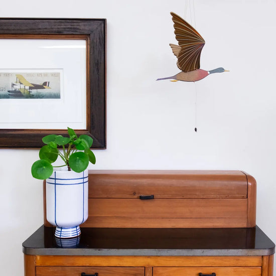 mobile - flying - mallard duck by tulia's artisan gallery