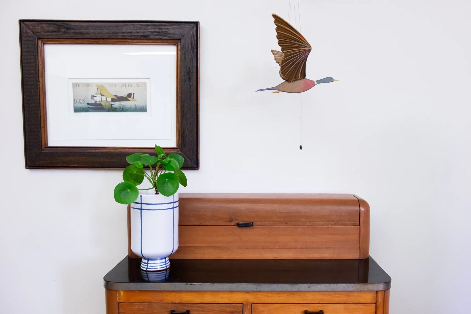 mobile - flying - mallard duck by tulia's artisan gallery