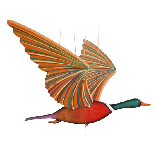mobile - flying - mallard duck by tulia's artisan gallery