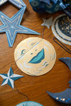 garland - recycled cotton paper - moons & stars by east end press